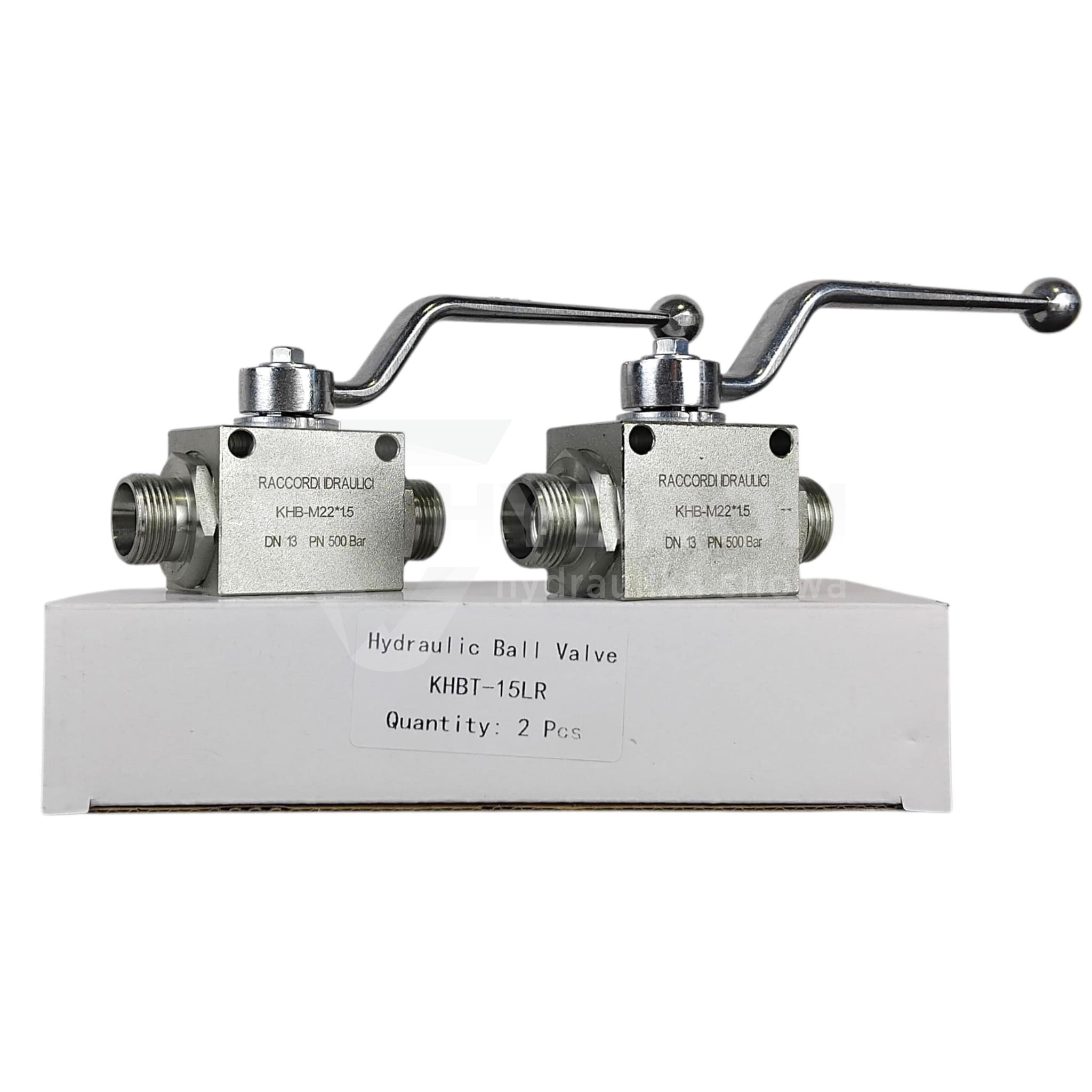 Zawór kulowy dwudrożny BKH M22X1,5" 500bar 15L GZ paczka 10szt