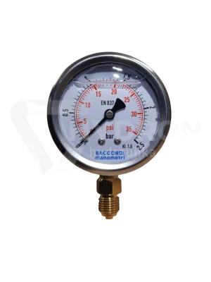 Manometr dolny radialny MG1-63 2,5 bar gwint 1/4" paczka 10szt