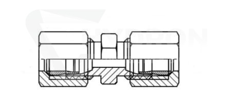 Dwuzłaczka prosta M8x1 4LL centralne smarowanie