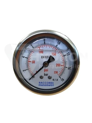Manometr tylny 16 bar MG3-63 gwint 1/4" paczka 10szt