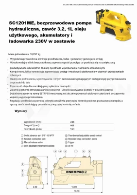 Zakuwarka ręczna P16HPB 1"3SN-pompa akumulatorowa