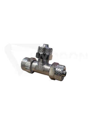 Trójnik skręcany wąż 6/4 mm metal