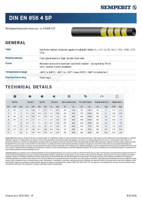 Wąż hydrauliczny 4SP DN10 (3/8") SEMPERIT 445bar rolka 20MB