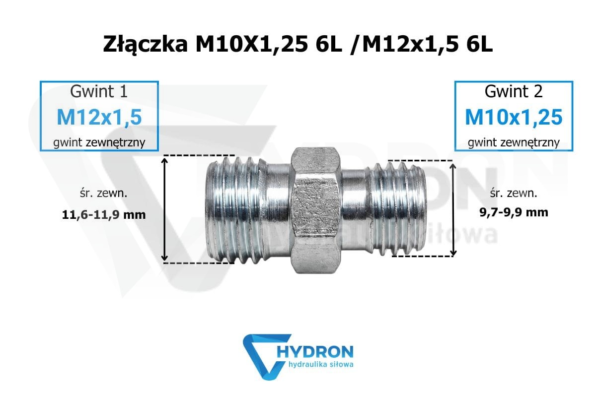 Złączka M10x1-25 6L -M12x1-5 6L