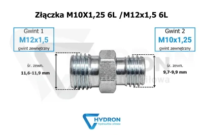 Złączka M10x1-25 6L -M12x1-5 6L