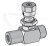Zawór dławiąco-zwrotny 3/8" jednostronny 350 bar