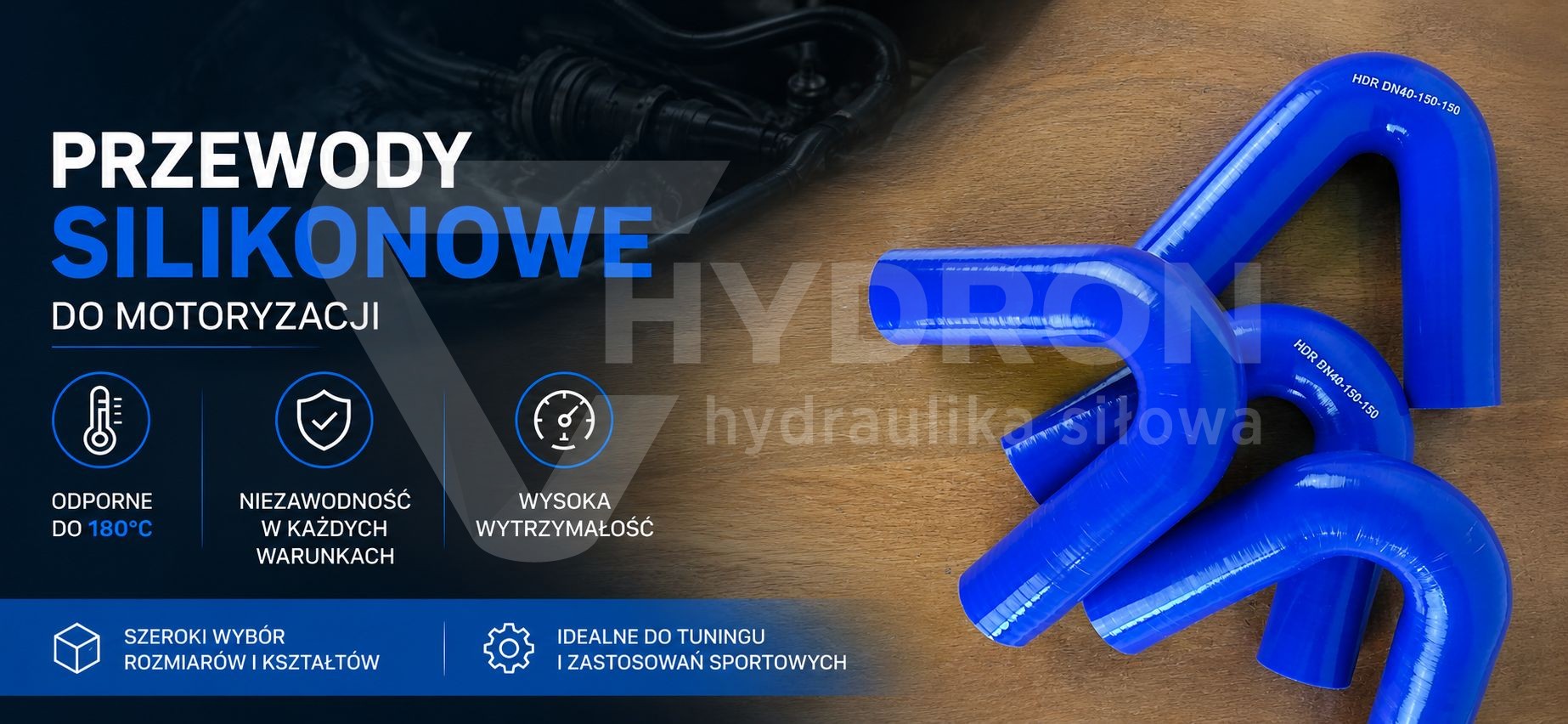 Kolano silikonowe 135° niebieskie fi60 150x150