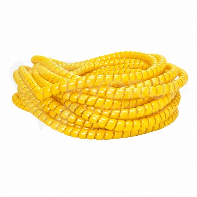 Przejdź do produktu Osłona spiralna węża żółta WN50 zakres 42-55mm paczka 10m