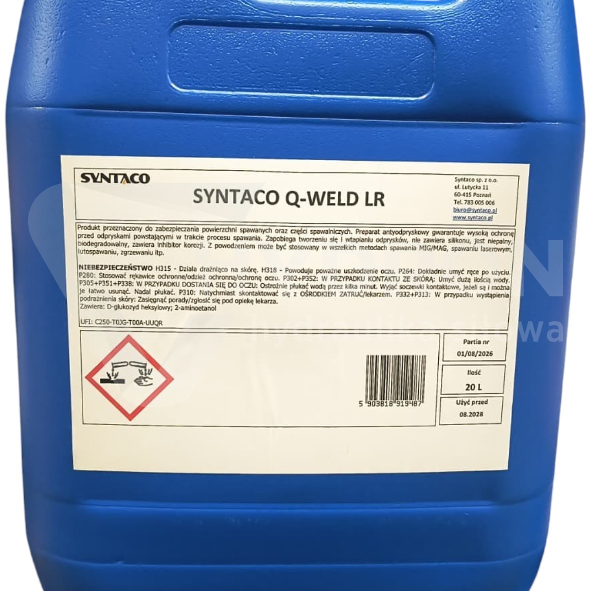 SYNTACO Q-WELD LR 20L płyn na odpryski spawalnicze