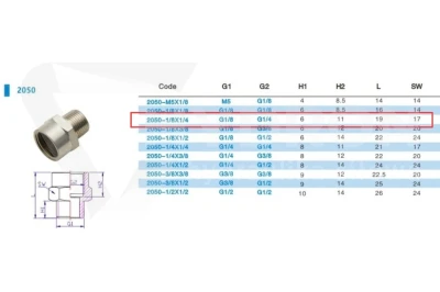 Złączka redukcyjna pneumatyczna 1/8 GW-1/4 GZ