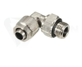 Przejdź do produktu Złączka skręcana kątowa GZ1/2 na wąż 8/5 mm metal