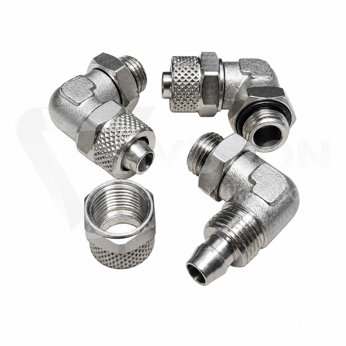 Złączka skręcana kątowa GZ1/4 na wąż 8/6 mm metal