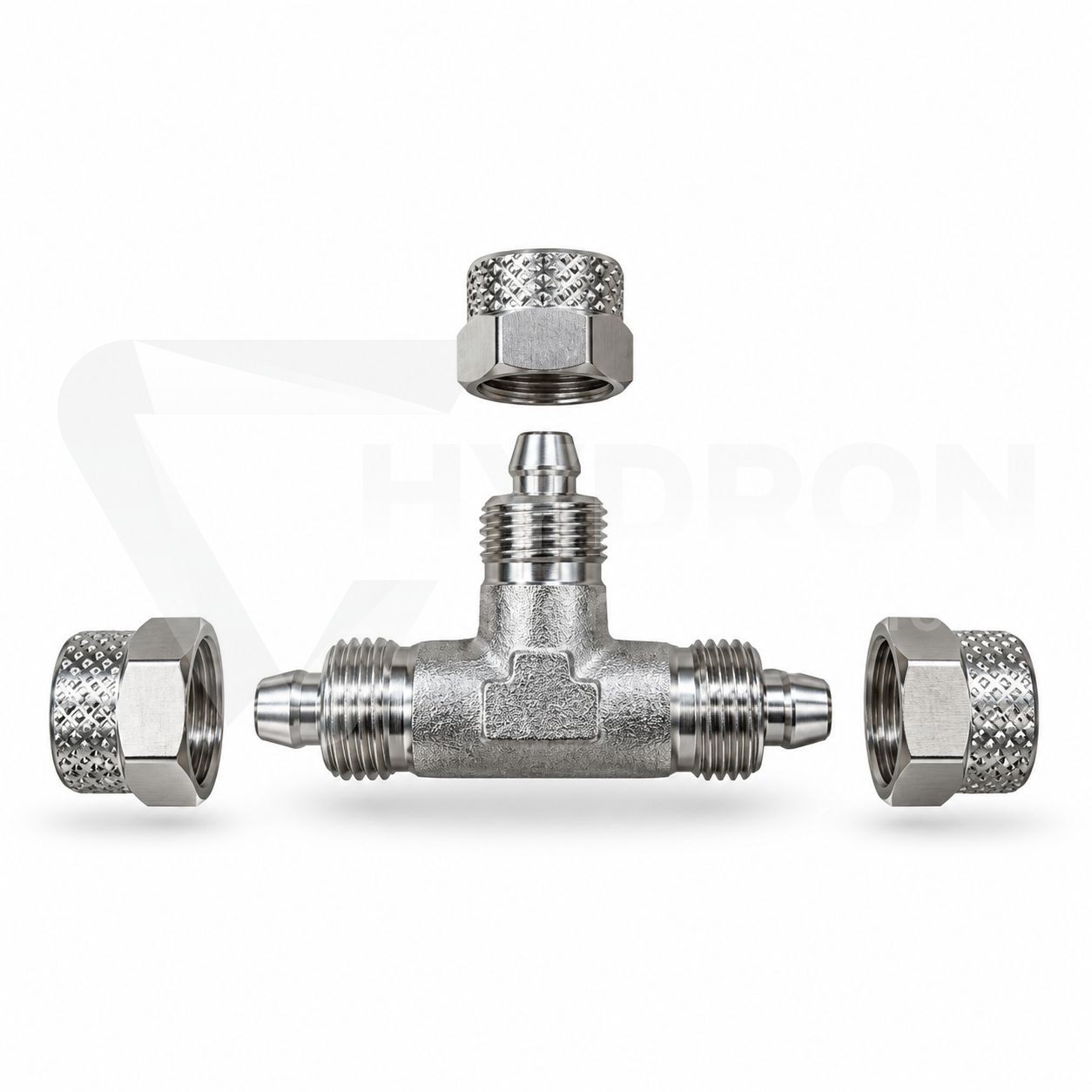 Trójnik skręcany wąż 12/8 mm metal
