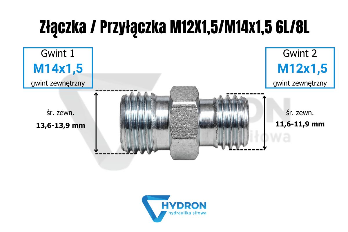 M12X1,5M14x1,5 6L8L