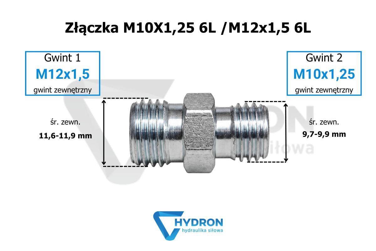 Złączka M10x1-25 6L -M12x1-5 6L