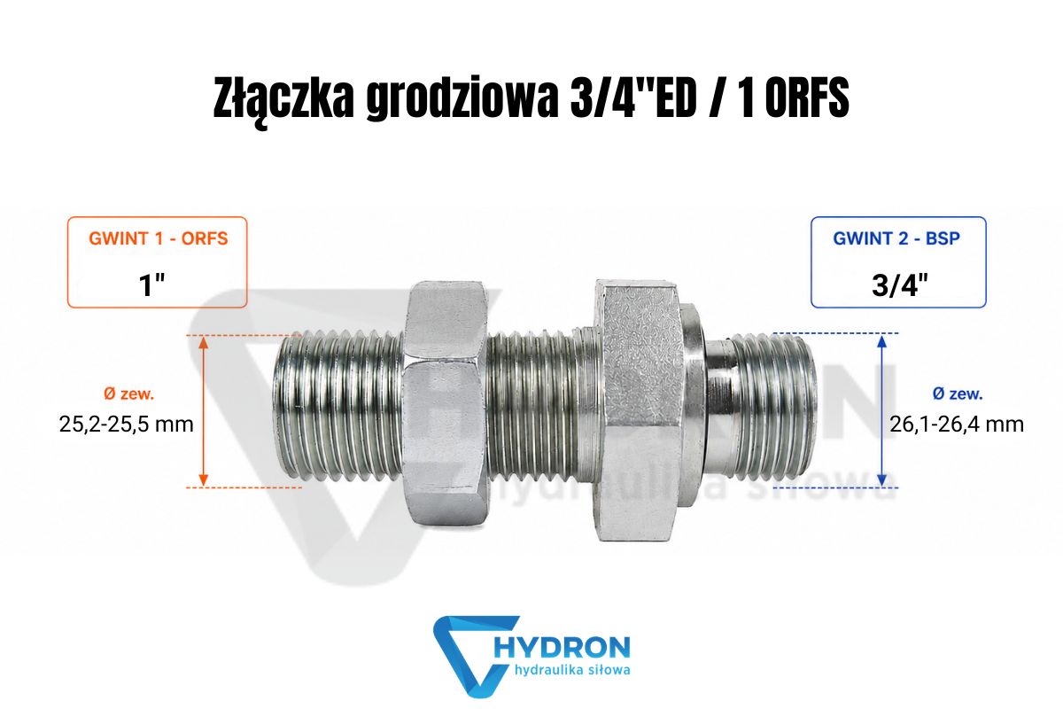 Złączka grodziowa 3-4-ED -1 ORFS