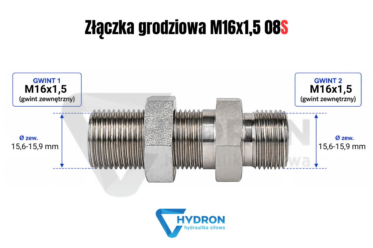 Złączka grodziowa M16x1-5 08S
