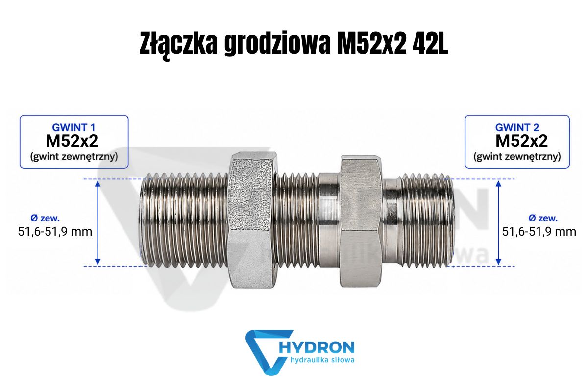 Złączka grodziowa M52-2 42L