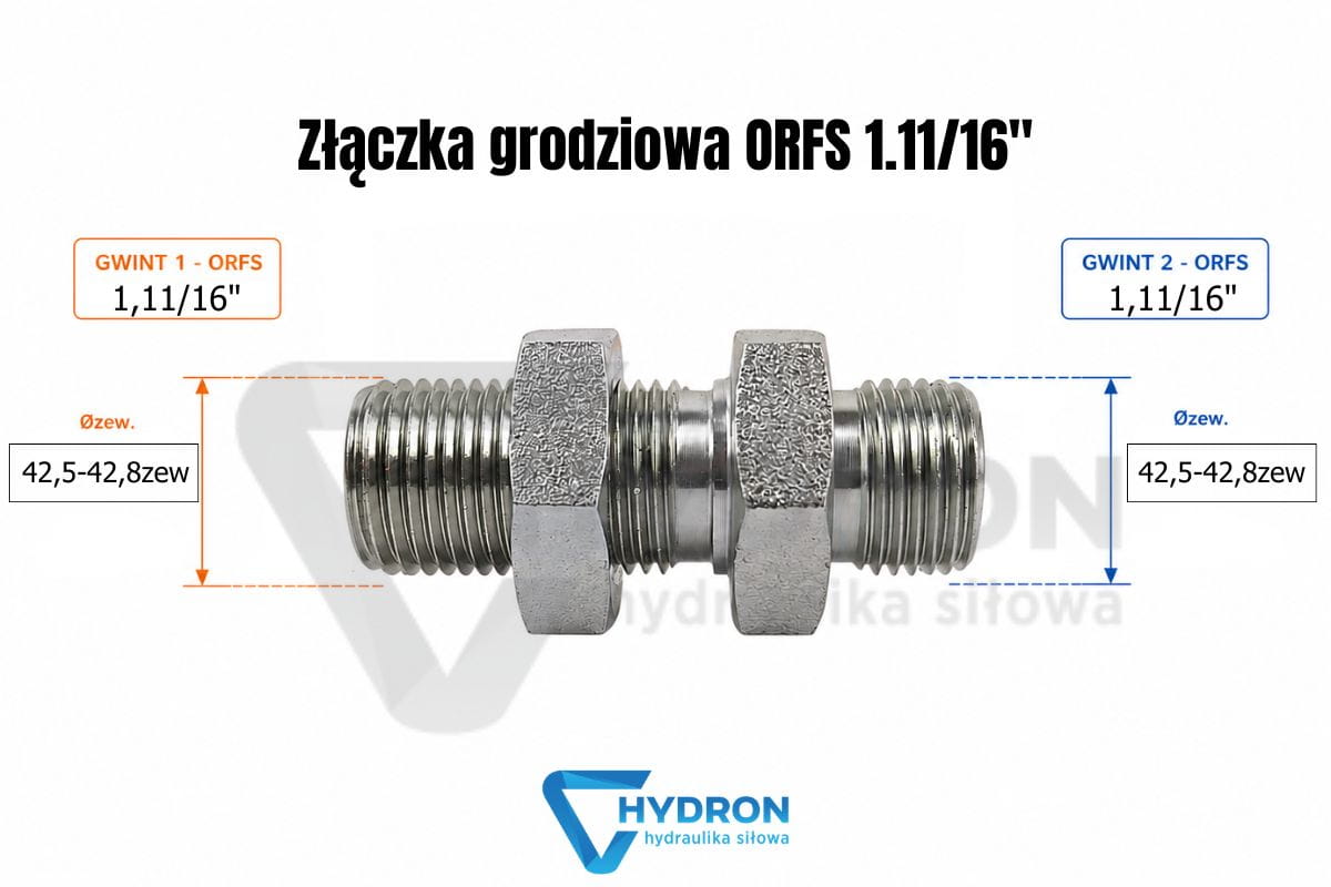Złączka grodziowa ORFS 1-11-16