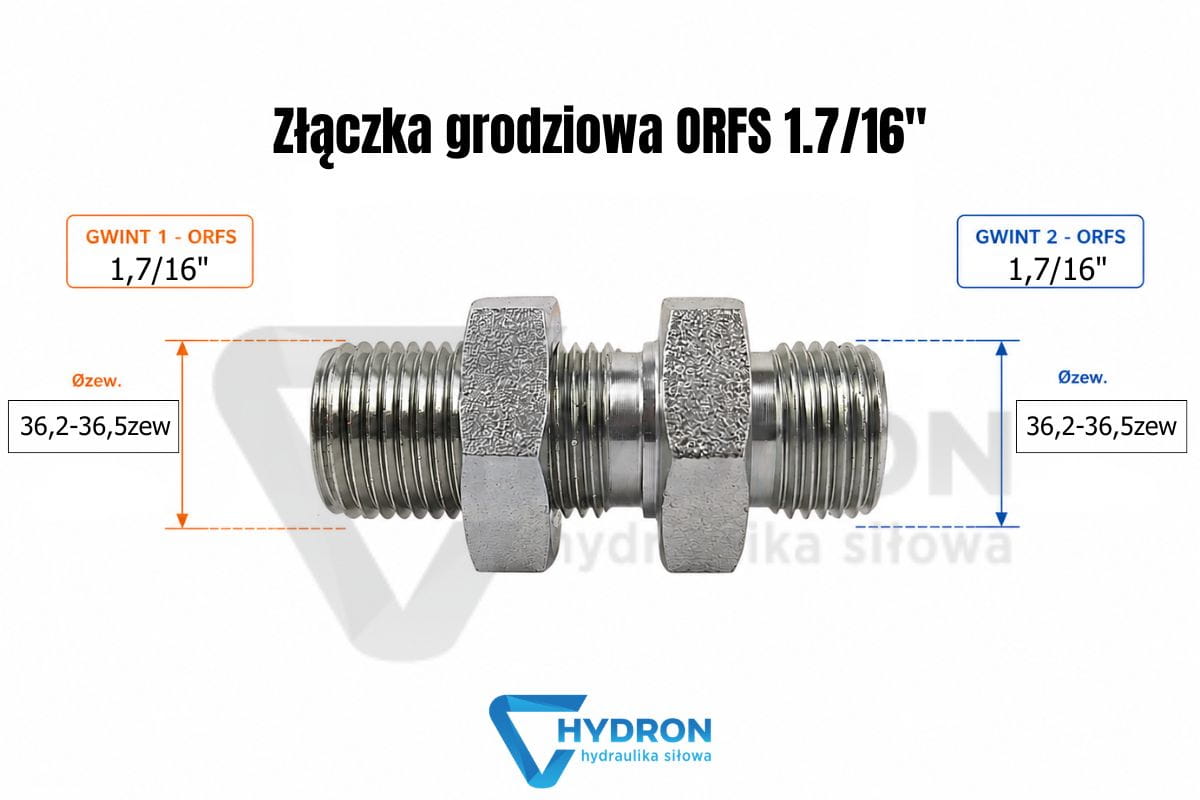 Złączka grodziowa ORFS 1-7-16