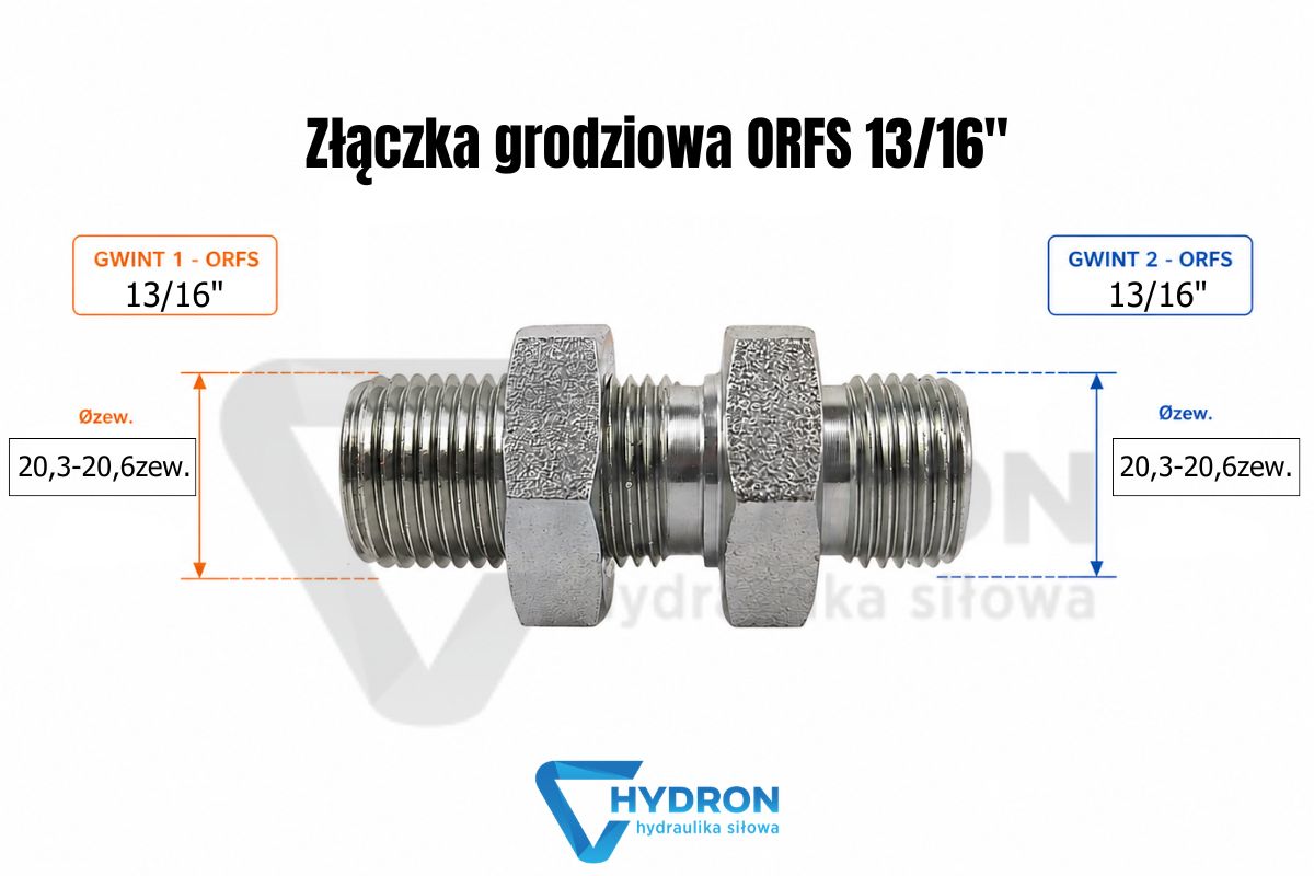 Złączka grodziowa ORFS 13-16