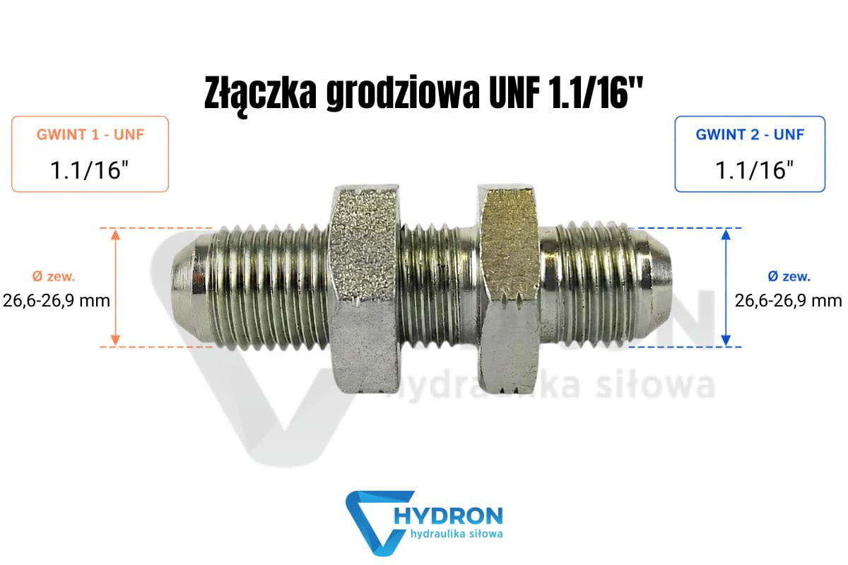 Złączka grodziowa UNF 1 1-16