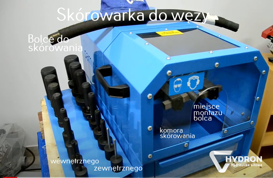 Skórowarka od węży hydraulicznych