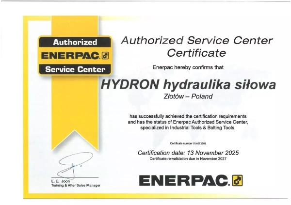 HYDRON autoryzowanym centrum serwisowym w Polsce