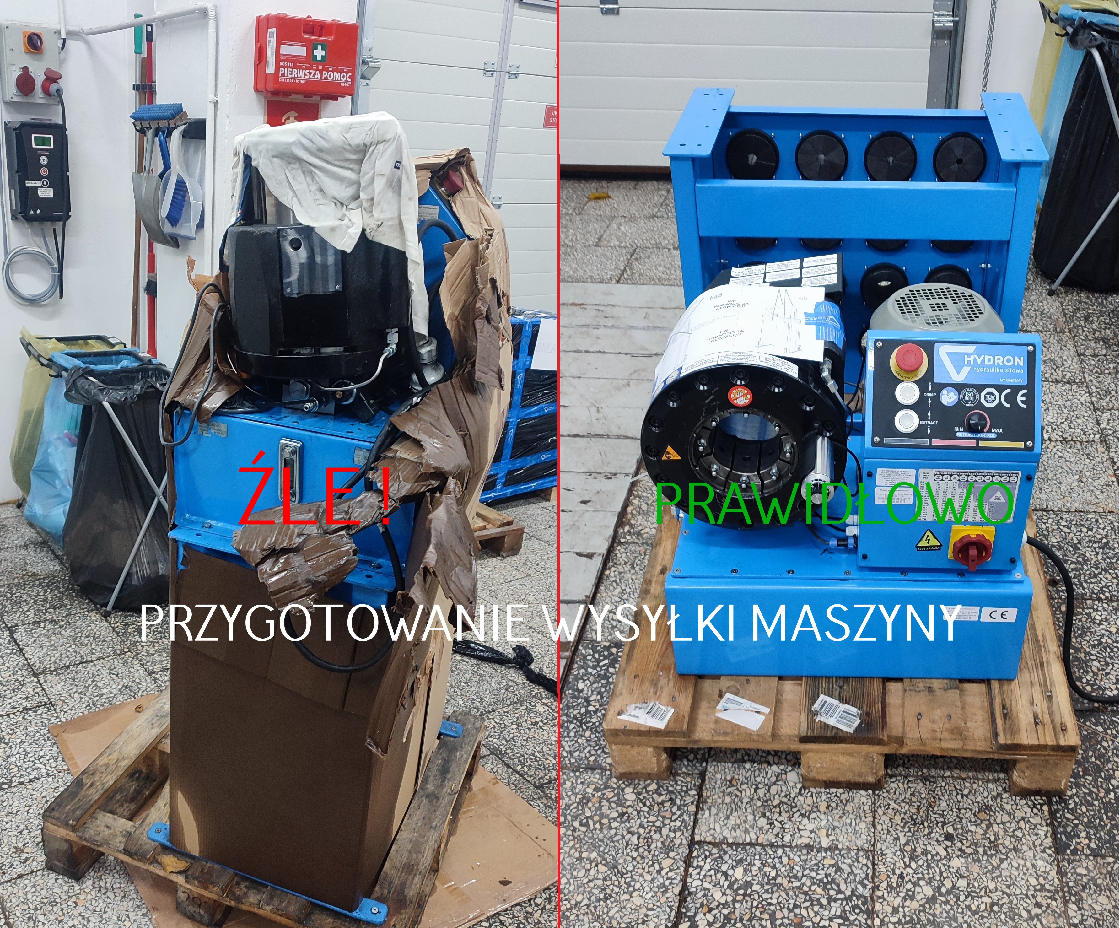 Jak zabezpieczyć zakuwarkę przed wysyłką do serwisu