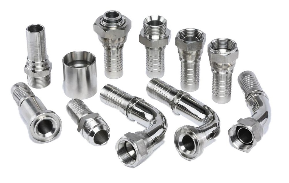 Końcówki ze stali nierdzewnej do węży hydraulicznych